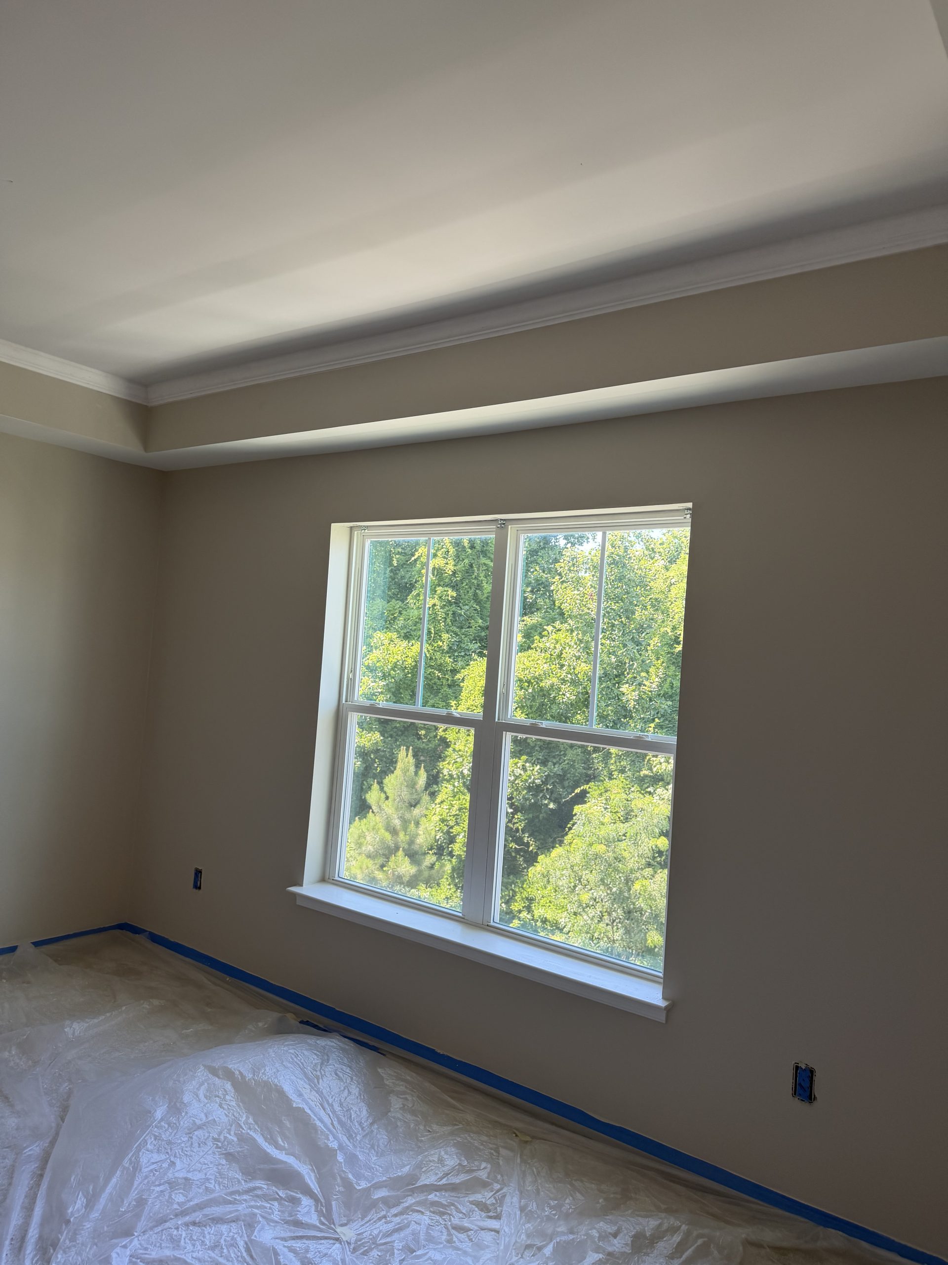 Interior painting in Millersville MD - master bedroom with tray ceiling by ARM Premium Painting