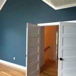 Vaulted ceiling drywall crack repair, textured and repainted seamlessly in Upper Marlboro, MD